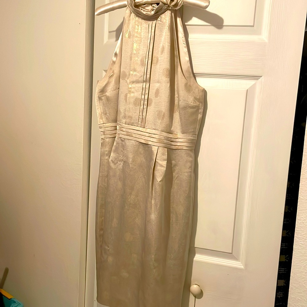 Antonio Melanie Gold metallic classy dress